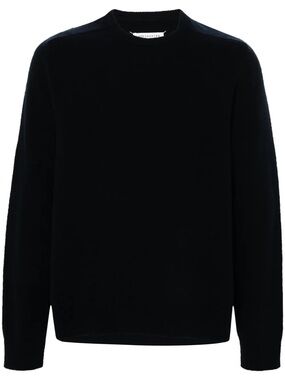 Maison Margiela Scoop Neck Black 100% Wool Sweater Made in Italy S Small